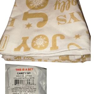 Gold Holiday Napkin Set